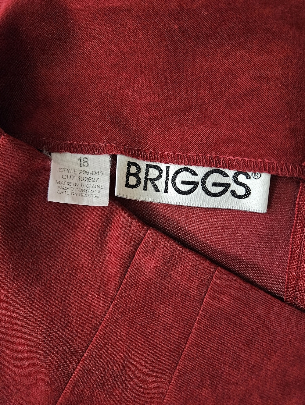 Vintage 1990s Burgundy Red Midi Pencil Skirt M 90s Briggs Whimsigoth - Picture 13 of 14